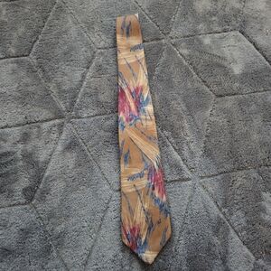 Mens Vintage 100% Silk Multicolor Tie Career Office Party Special Occasion